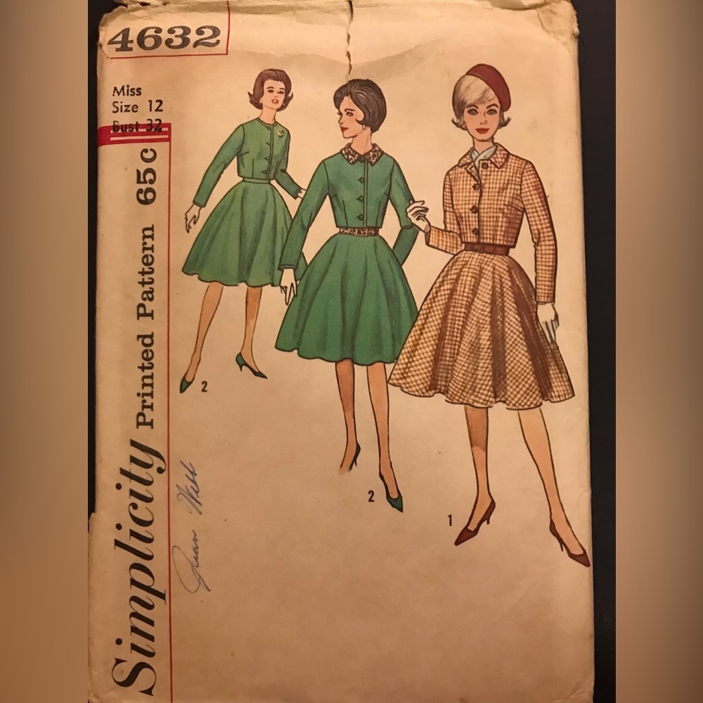 Size 12 Simplicity Vintage (used) Pattern 4632